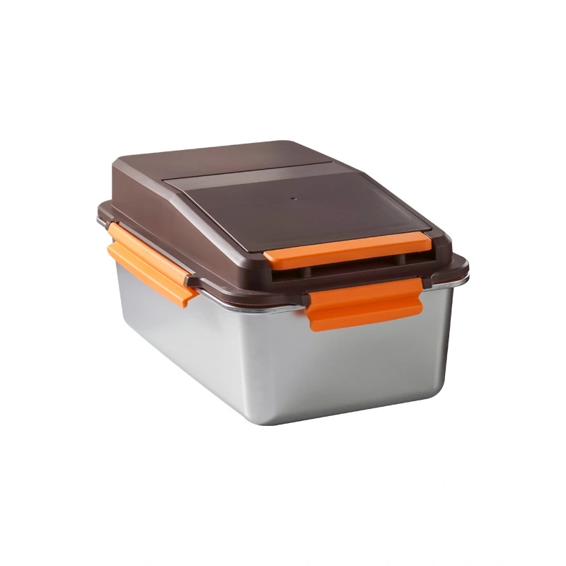 10kg 304 스테인리스 스틸 실리콘 밀폐 쌀통